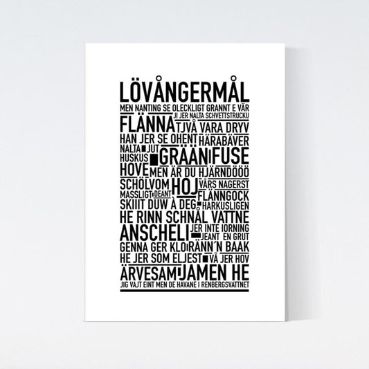 Lövångermål Dialekt Text Poster
