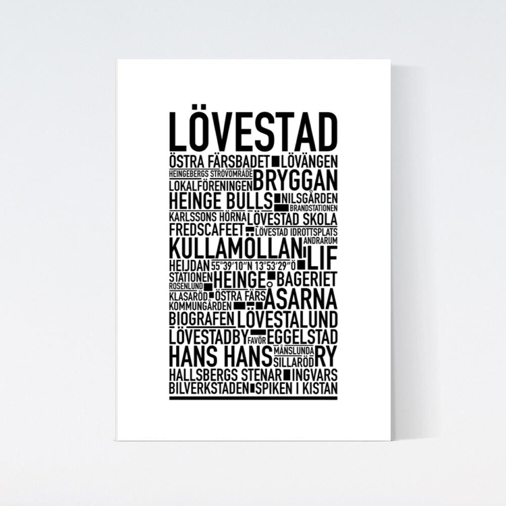 Lövestad Text Poster
