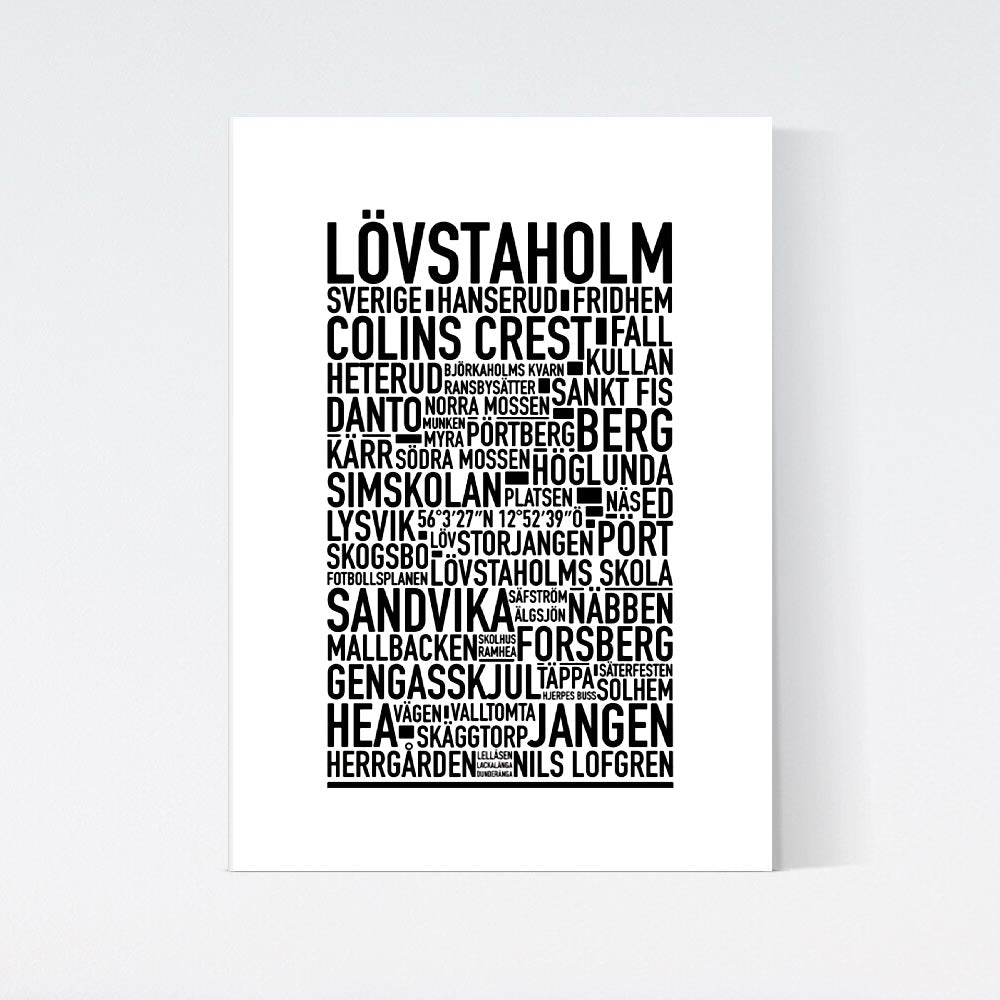 Lövstaholm Text Poster