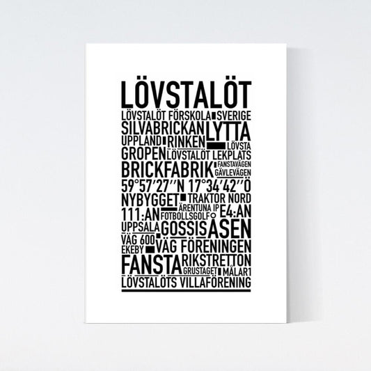 Lövstalöt Text Poster