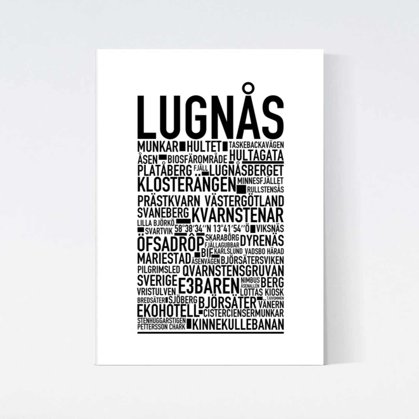 Lugnås Text Poster
