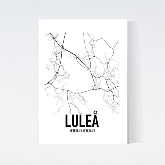 Luleå Karta Poster