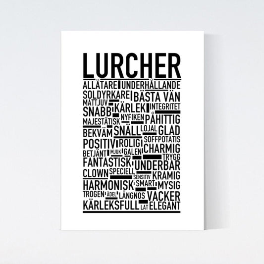 Lurcher Text Poster