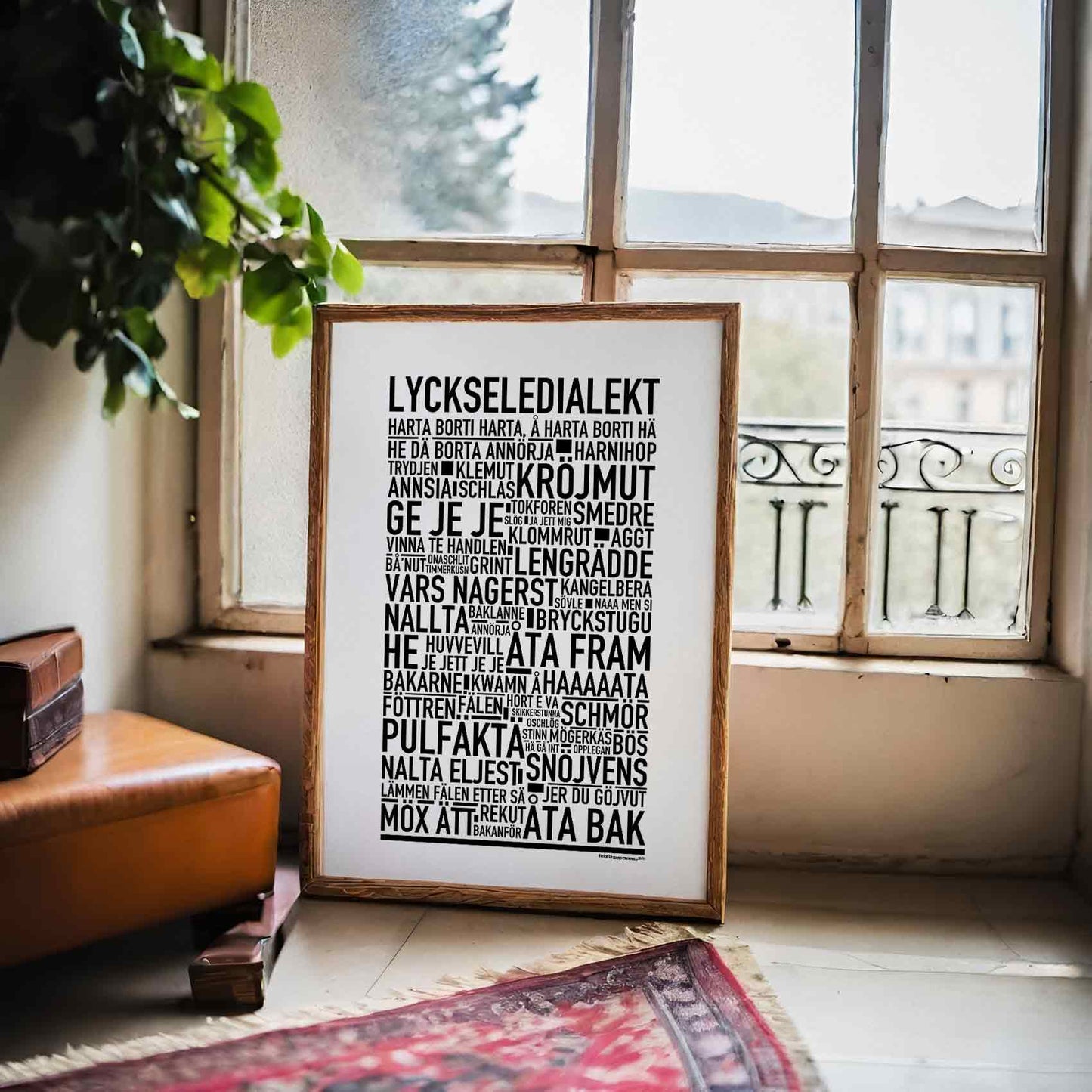 Lycksele Dialekt Text Poster