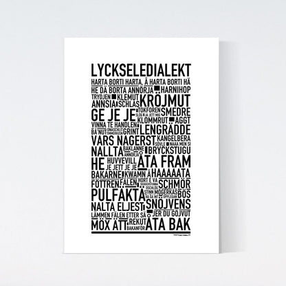 Lycksele Dialekt Text Poster