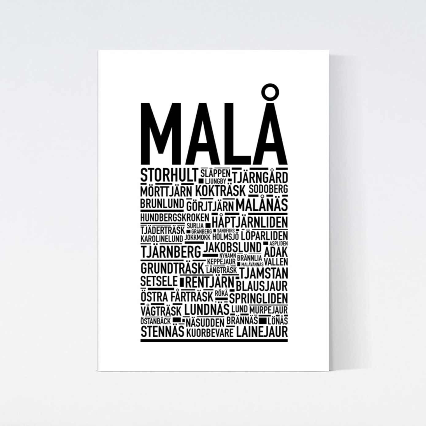 Malå Text Poster