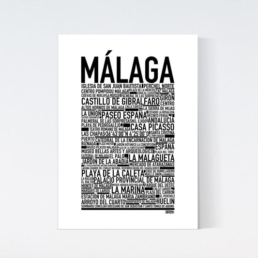 Málaga Text Poster