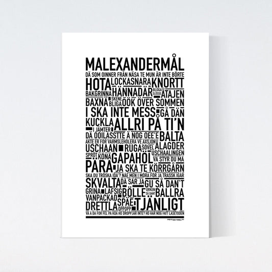 Malexandermål Dialekt Text Poster