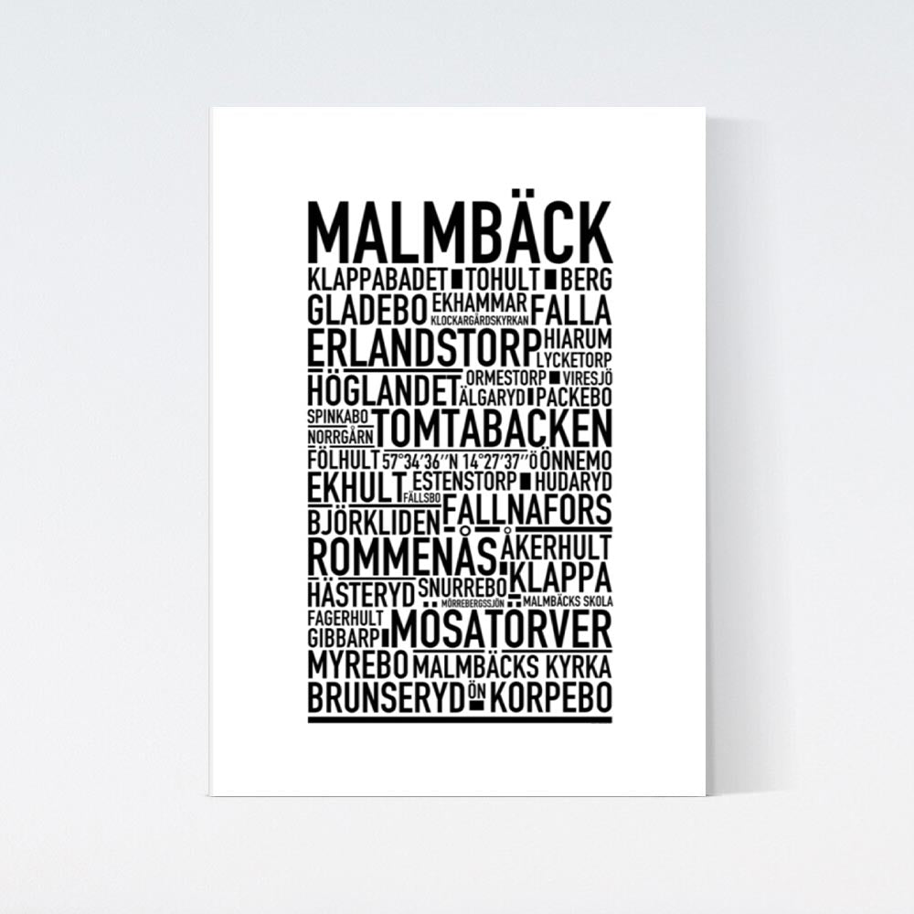 Malmbäck Text Poster