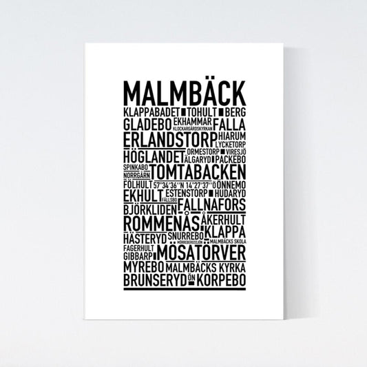 Malmbäck Text Poster