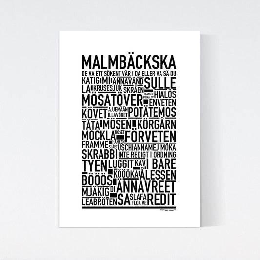 Malmbäckska Dialekt Text Poster