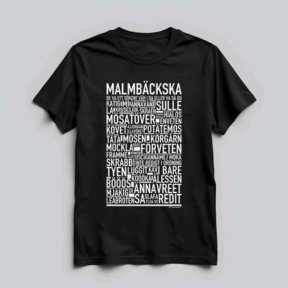 Malmbäckska Dialekt Text T-shirt