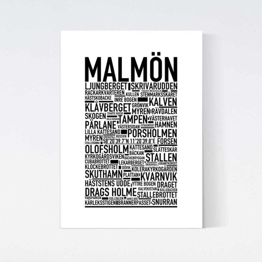 Malmön Text Poster