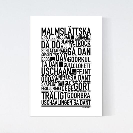 Malmslättska Dialekt Text Poster