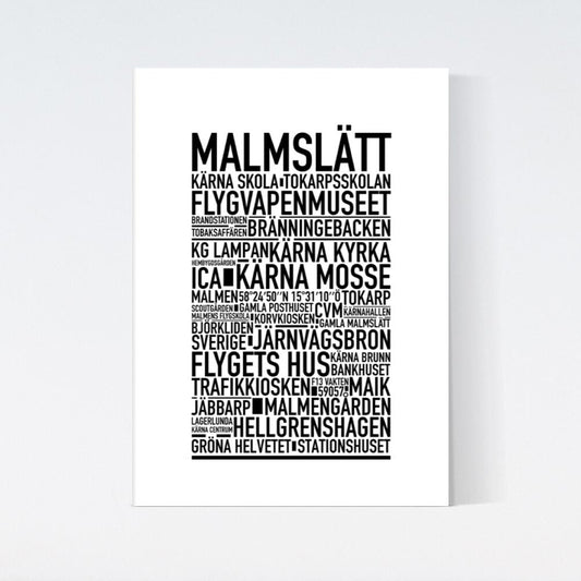 Malmslätt Text Poster