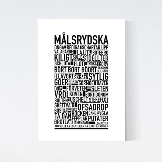Målrydska Dialekt Text Poster
