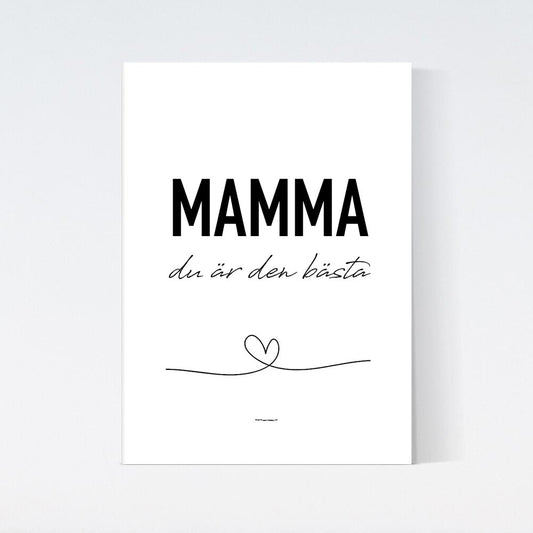 Mamma Den Bästa Text Poster