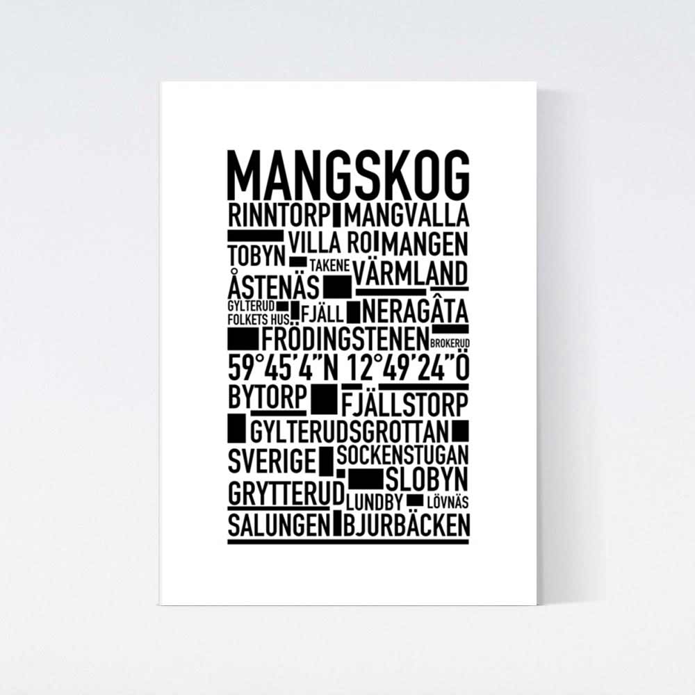 Mangskog Text Poster