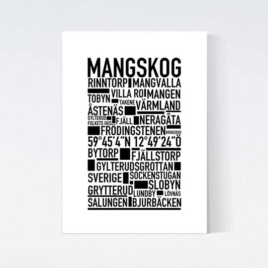 Mangskog Text Poster