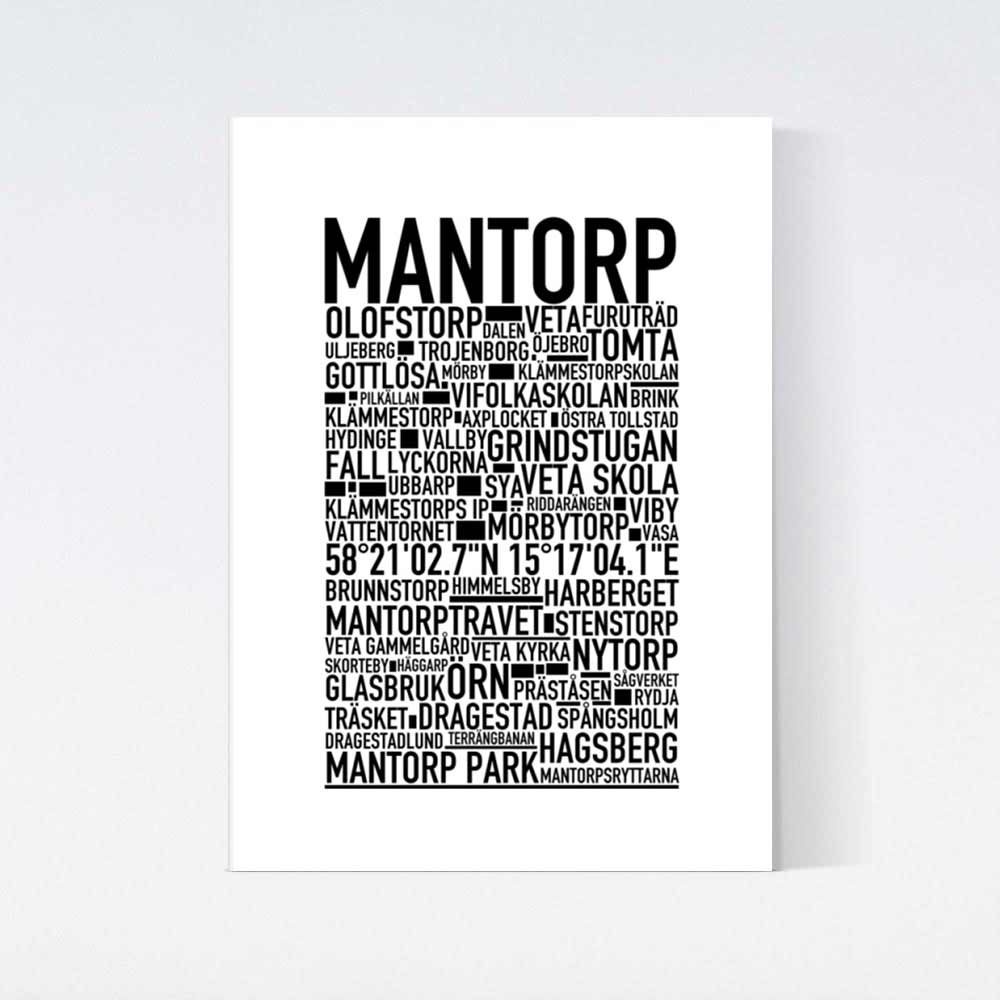 Mantorp Text Poster