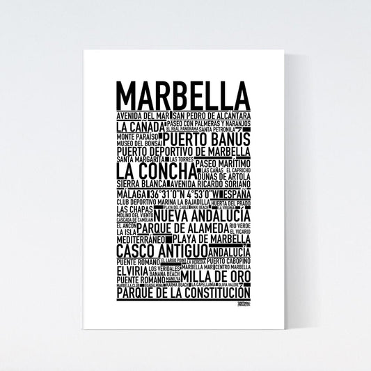 Marbella Text Poster