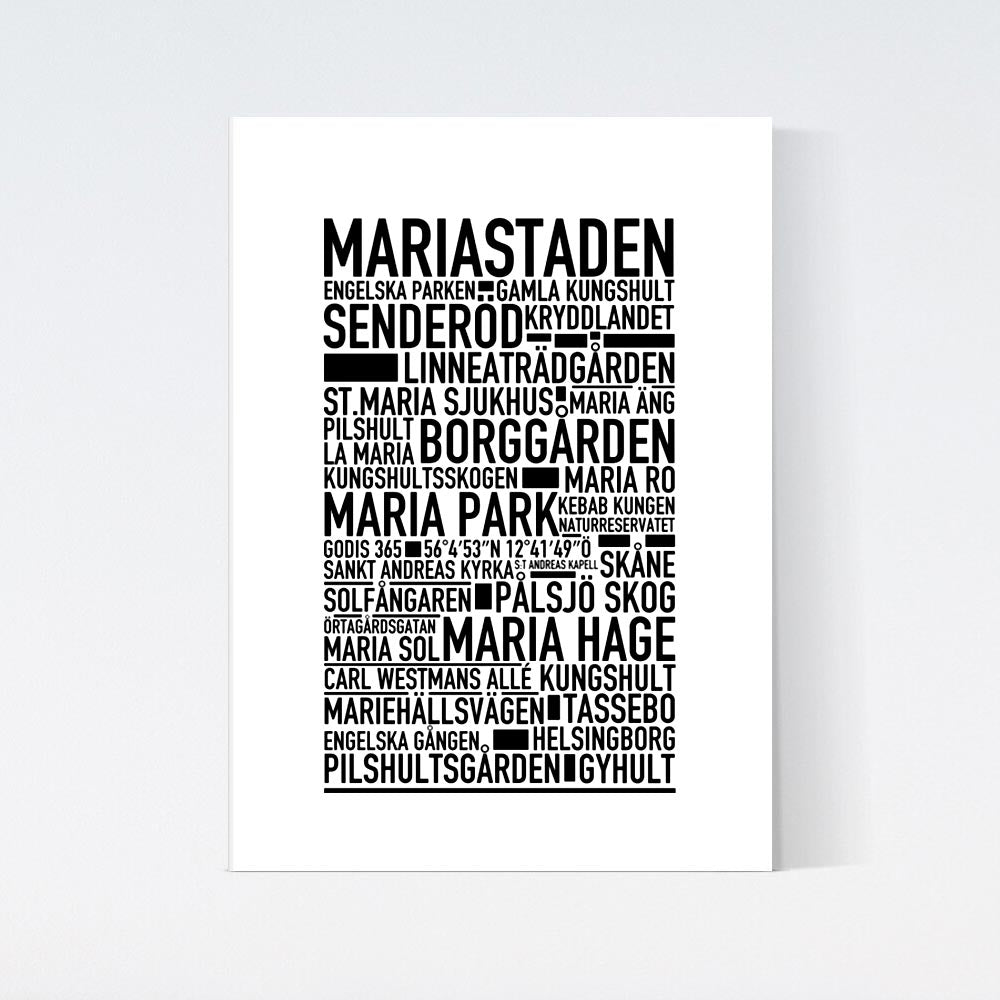 Mariastaden Text Poster