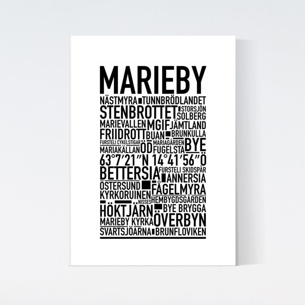 Marieby Text Poster