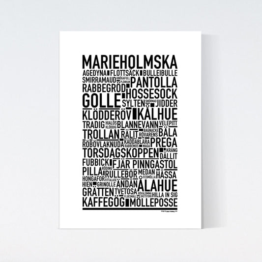 Marieholmska Dialekt Text Poster