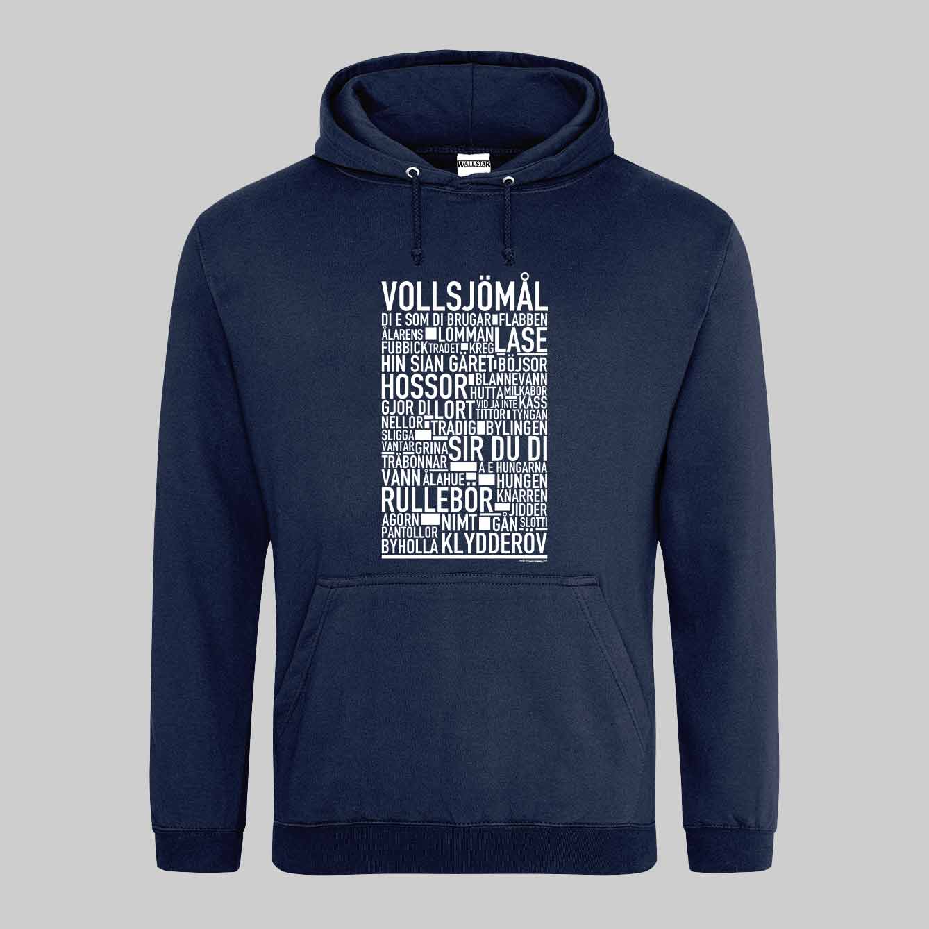 Vollsjömål Dialekt Text Hoodie