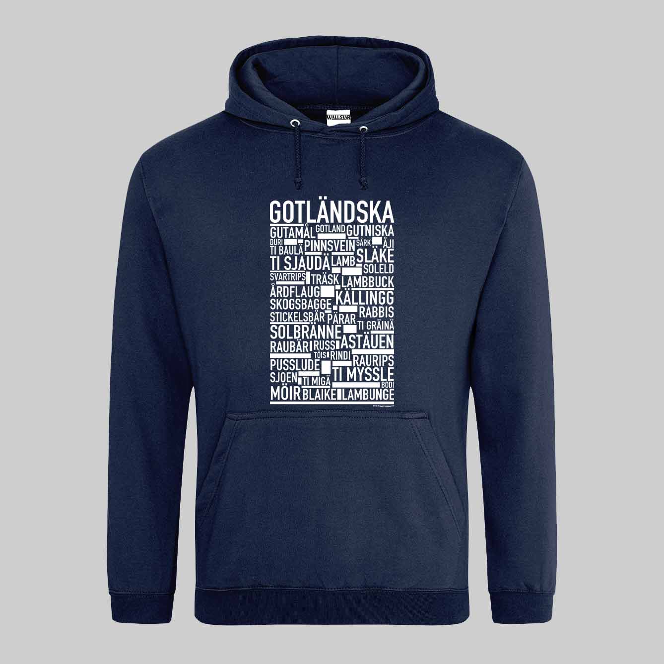 Gotländska Dialekt Text Hoodie