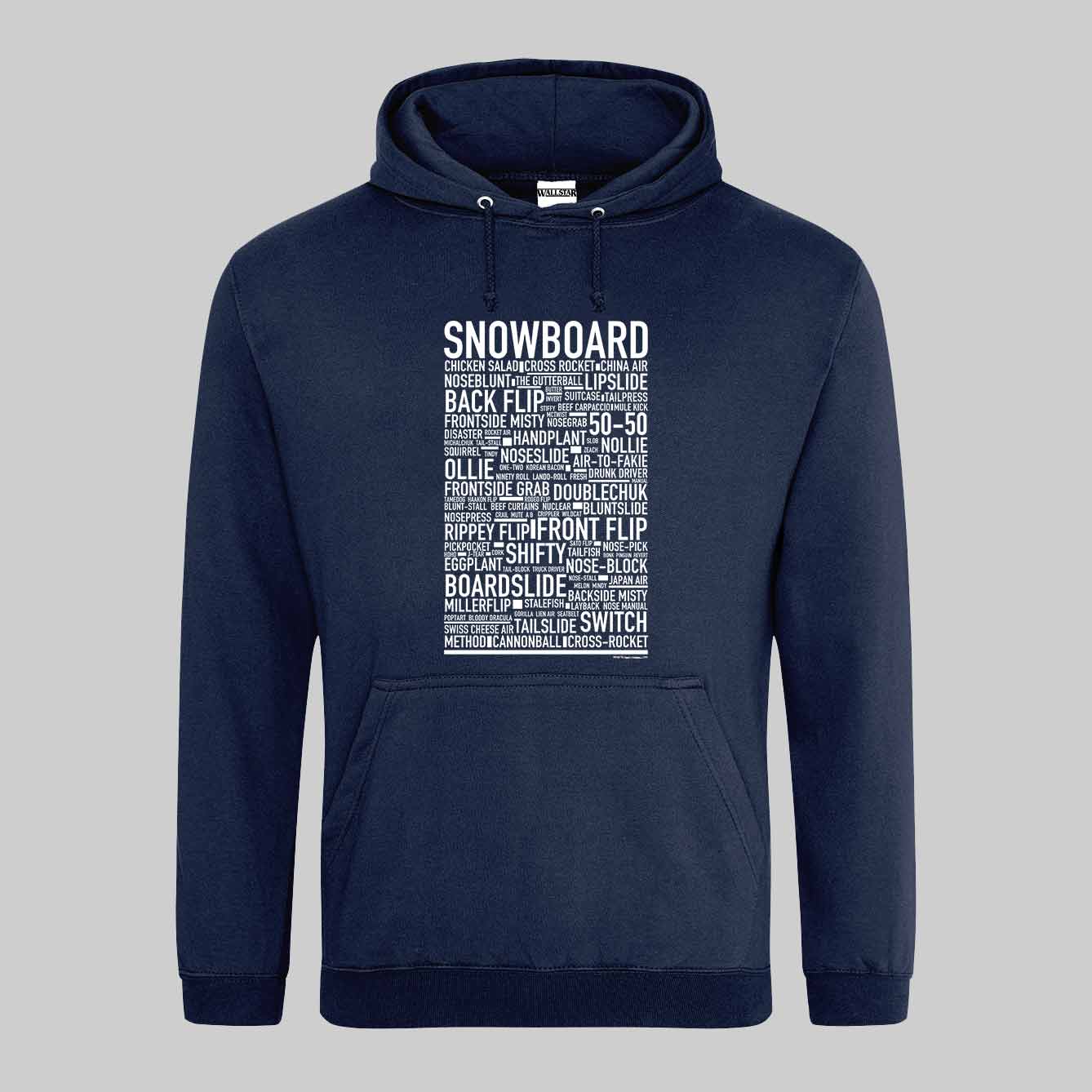 Snowboard Text Hoodie