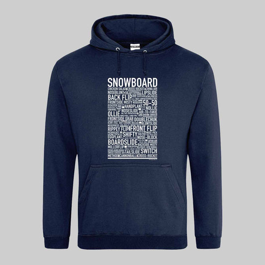 Snowboard Text Hoodie
