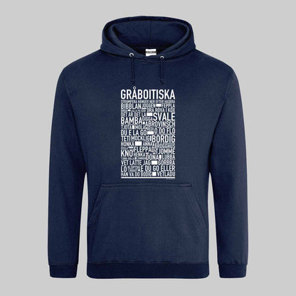 Gråboitiska Dialekt Text Hoodie