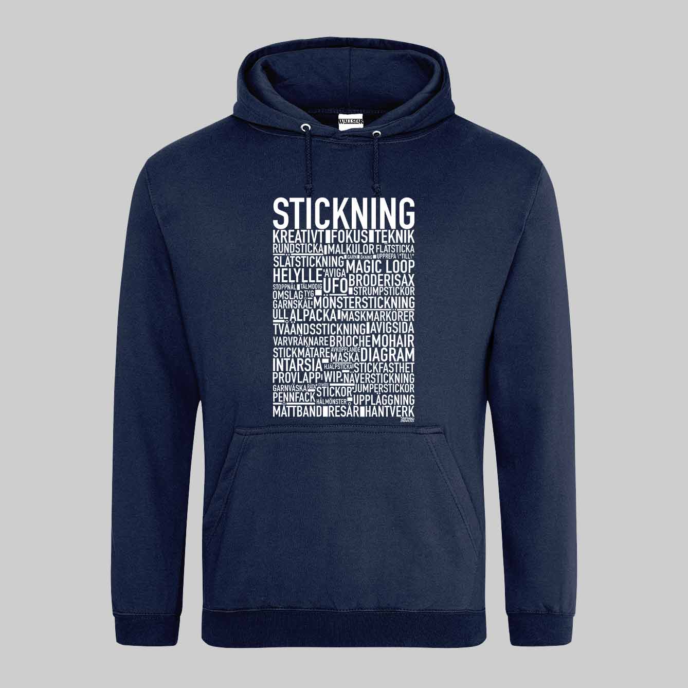 Stickning Text Hoodie