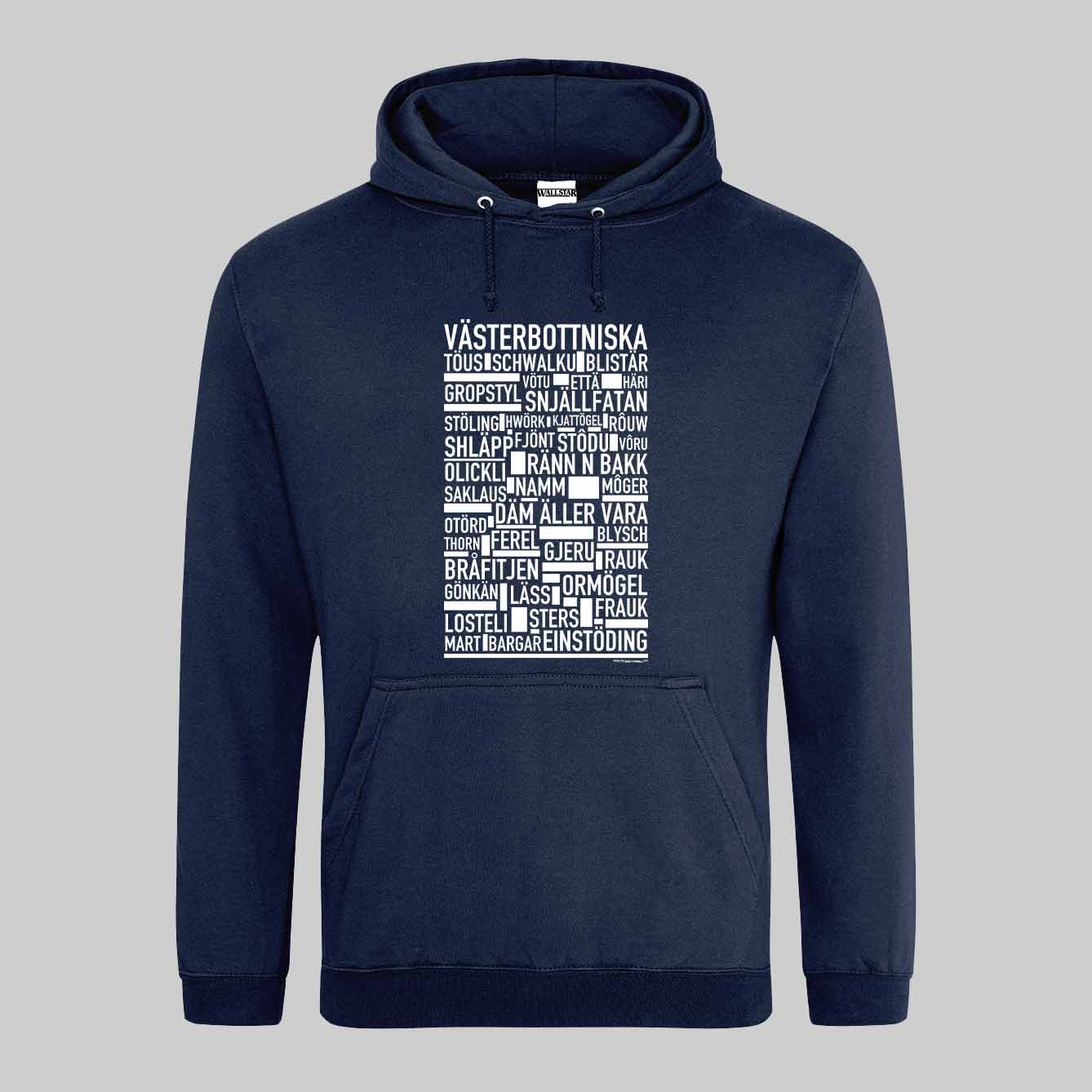 Västerbottniska Dialekt Text Hoodie