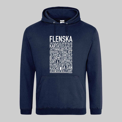 Flenska Dialekt Text Hoodie