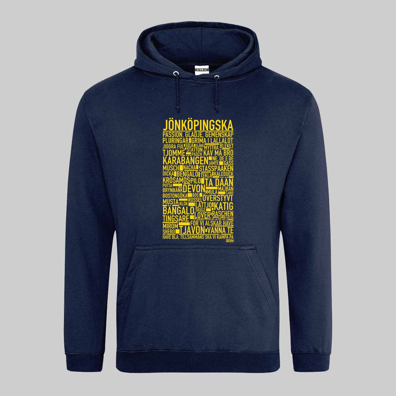 Jönköpingska Håve Blå Text Hoodie