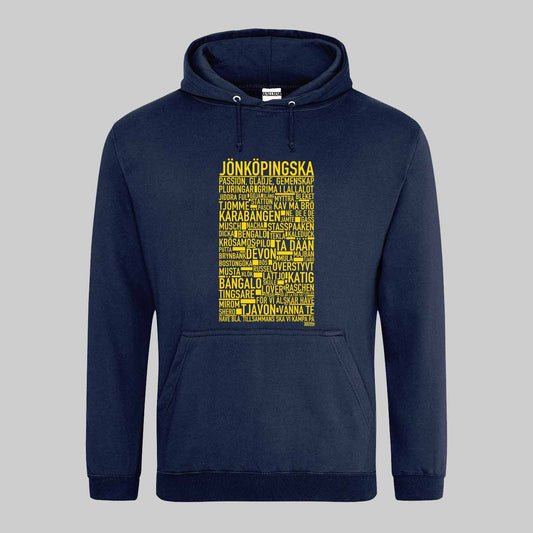 Jönköpingska Håve Blå Text Hoodie