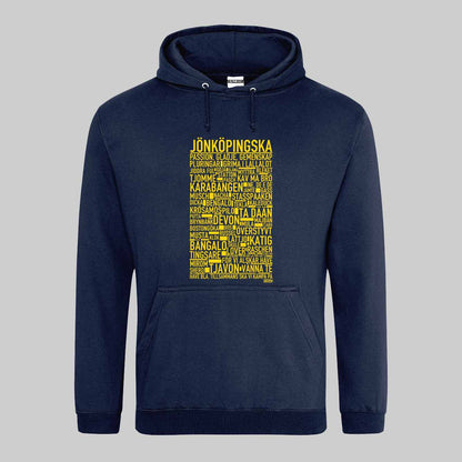 Jönköpingska Håve Blå Text Hoodie