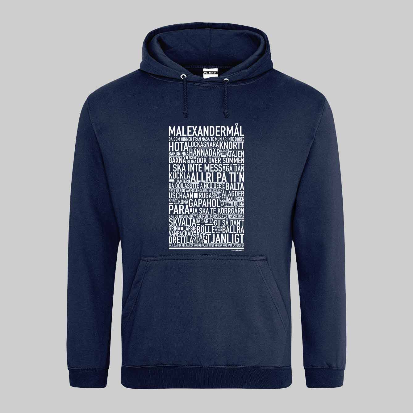Malexandermål Dialekt Text Hoodie