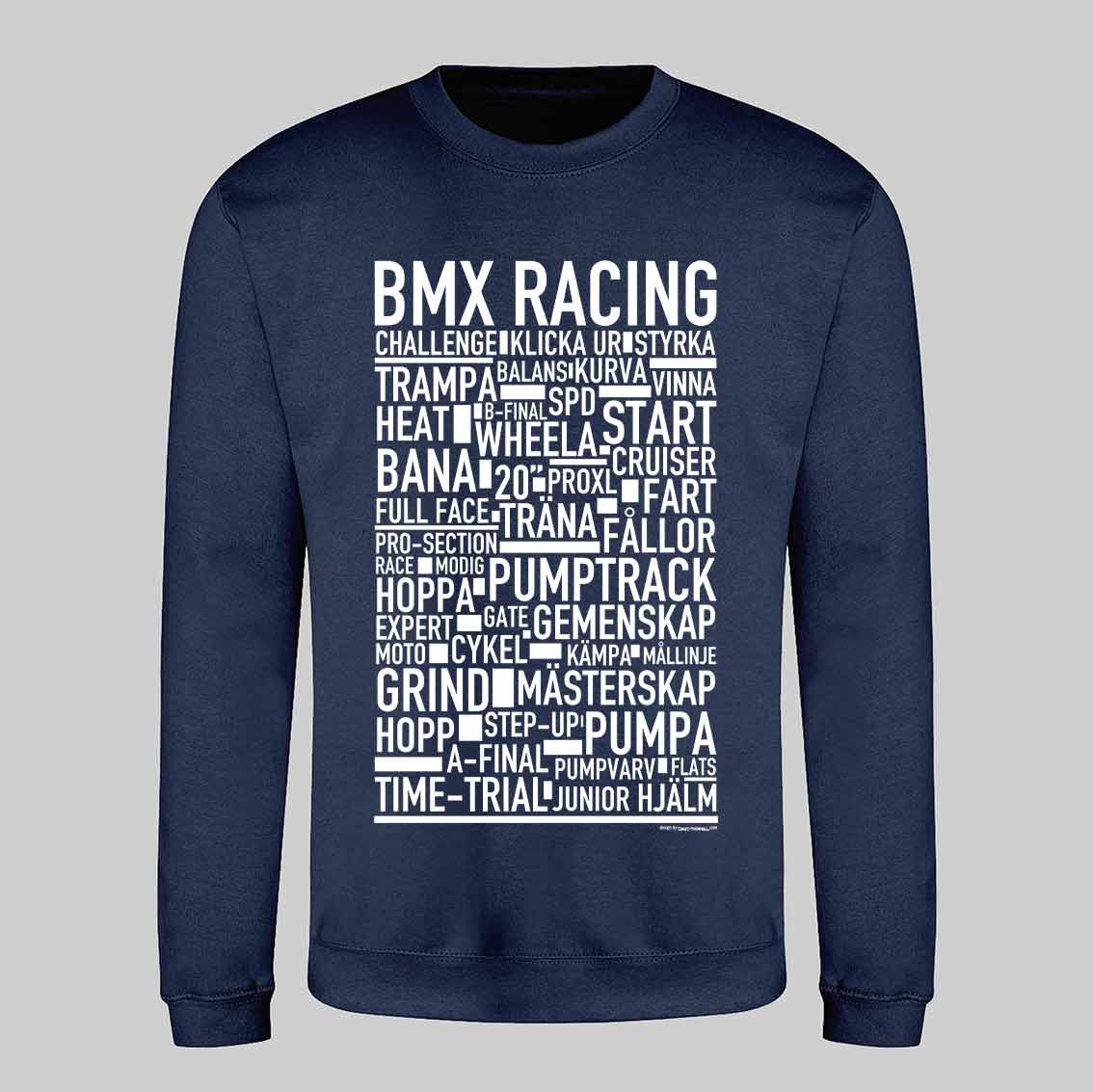 BMX Racing Text Sweatshirt