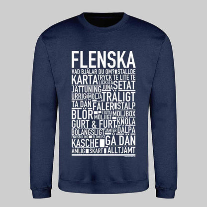 Flenska Dialekt Text Sweatshirt