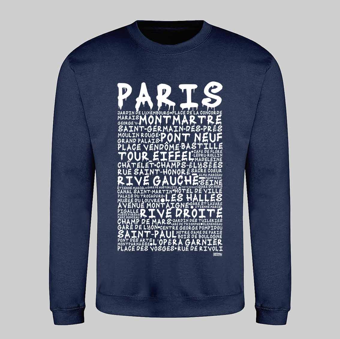 Paris Graffiti Text Sweatshirt