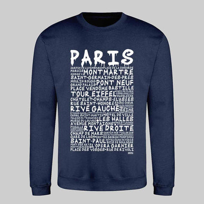 Paris Graffiti Text Sweatshirt