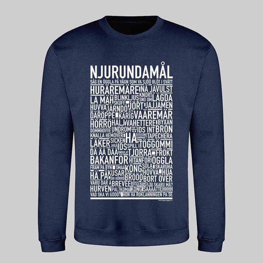 Njurundamål Dialekt Text Sweatshirt