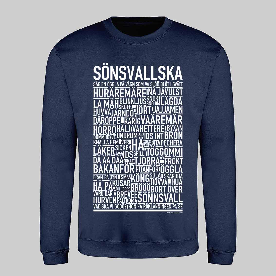 Sönsvallska Dialekt Text Sweatshirt