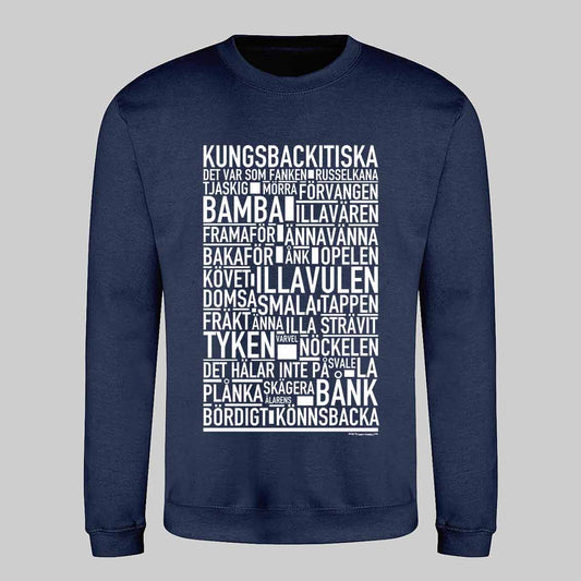 Kungsbackitiska Dialekt Text Sweatshirt