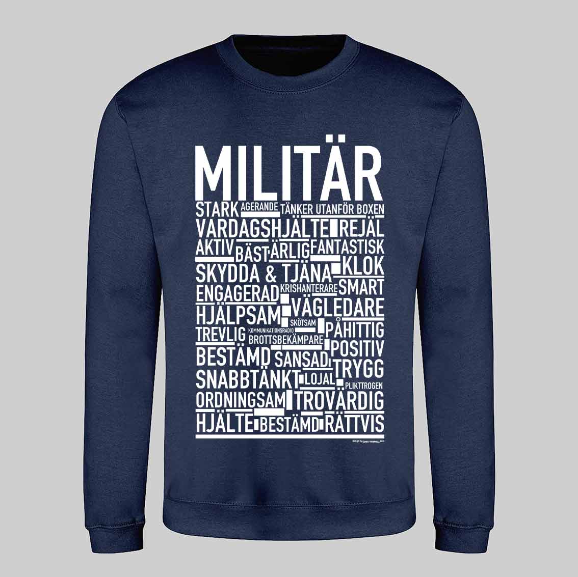 Militär Text Sweatshirt