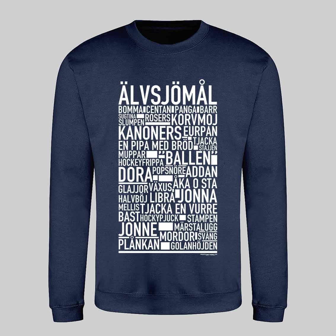 Älvsjömål Dialekt Text Sweatshirt