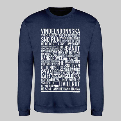 Vindelnbonnska Dialekt Text Sweatshirt